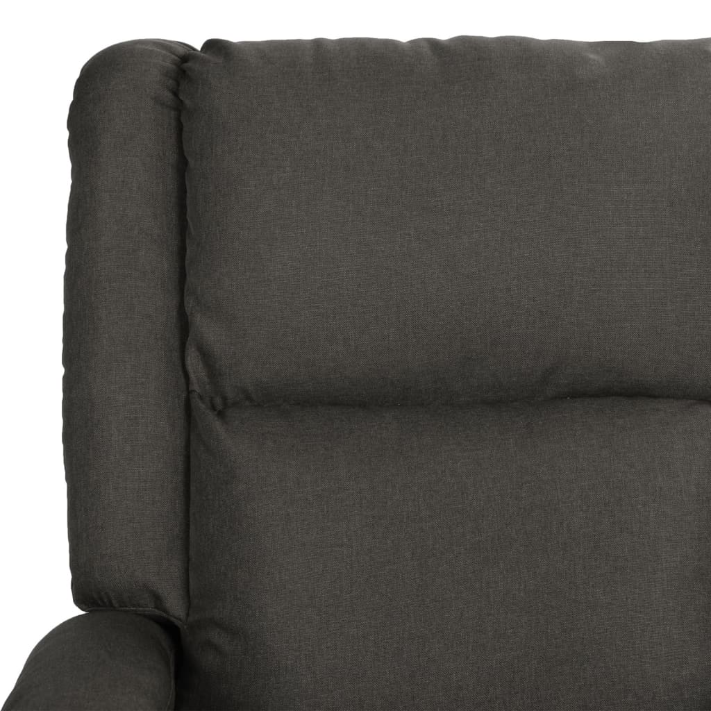Relaxsessel Dunkelgrau Kunstleder und Stoff