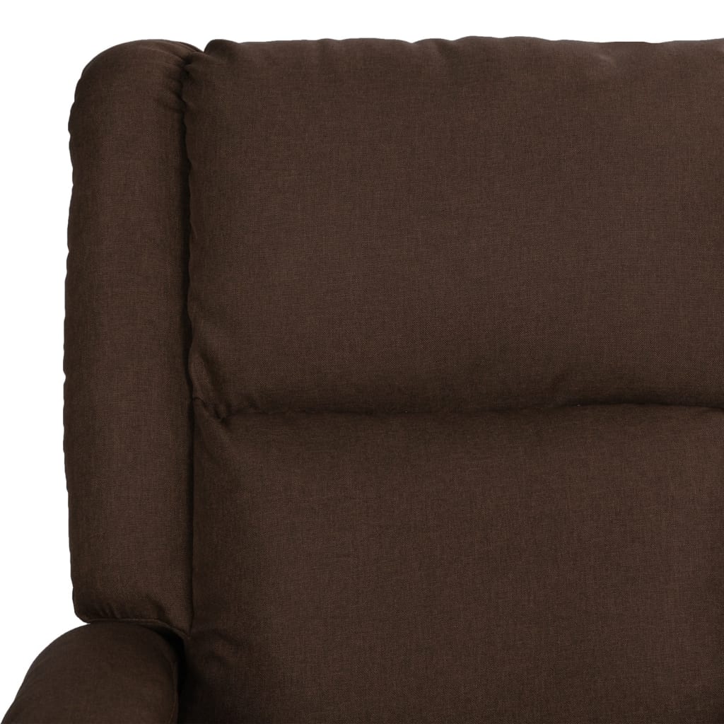 Relaxsessel Dunkelbraun Kunstleder und Stoff