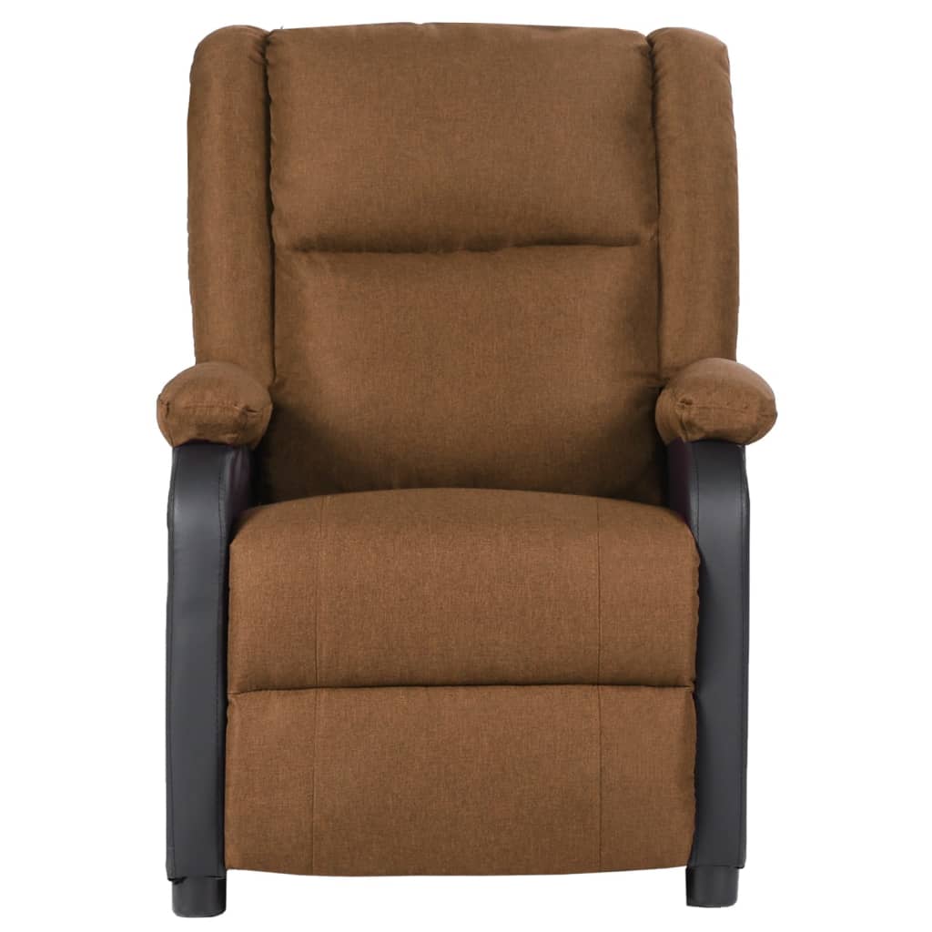 Relaxsessel Taupe Kunstleder und Stoff