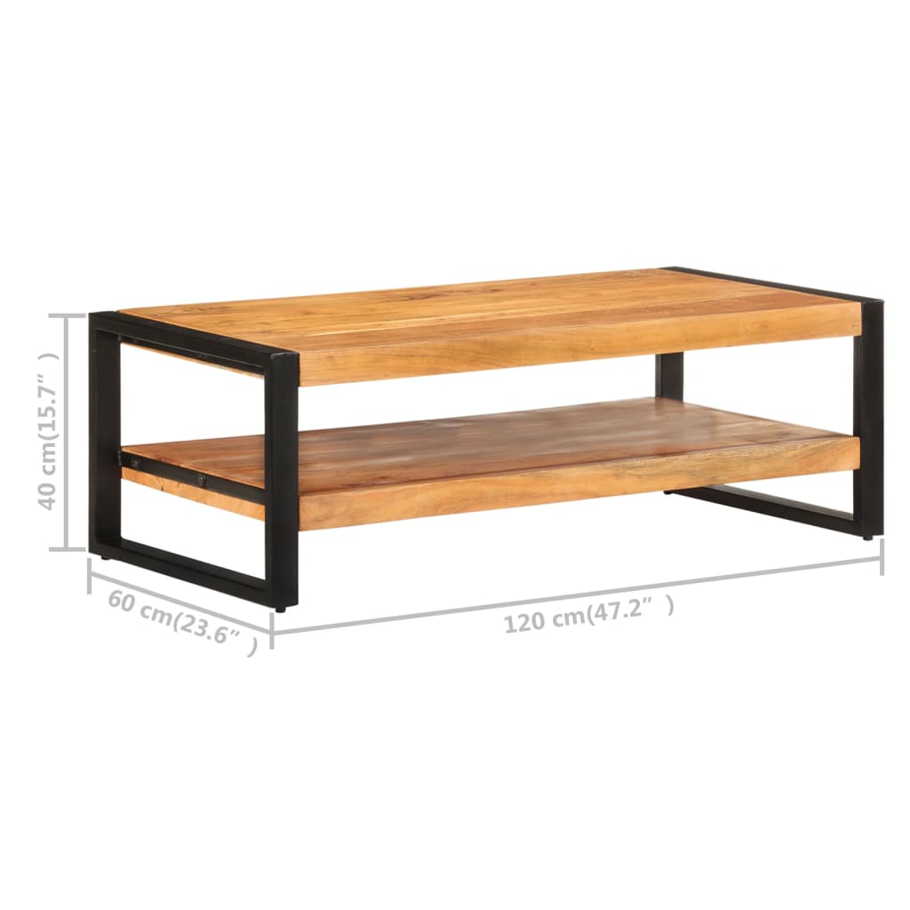 Couchtisch 120x60x40 cm Akazie Massivholz