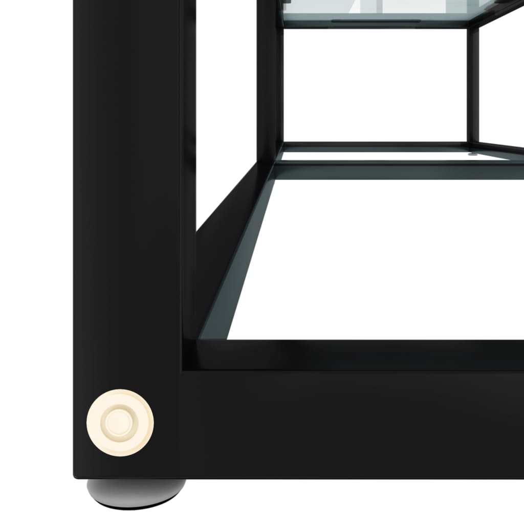 Meuble TV aspect marbre blanc 140x40x40,5 cm verre trempé