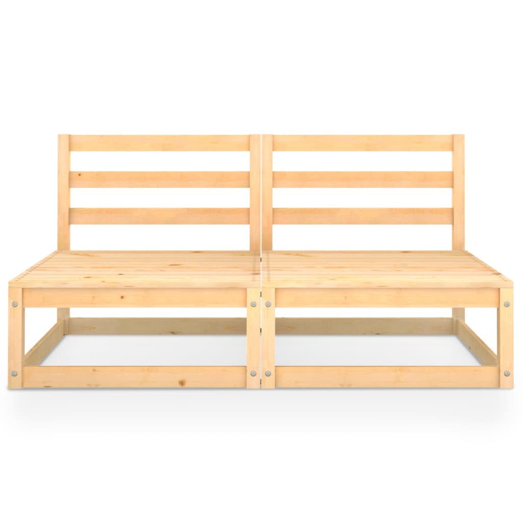 2-Sitzer-Gartensofa Kiefer Massivholz