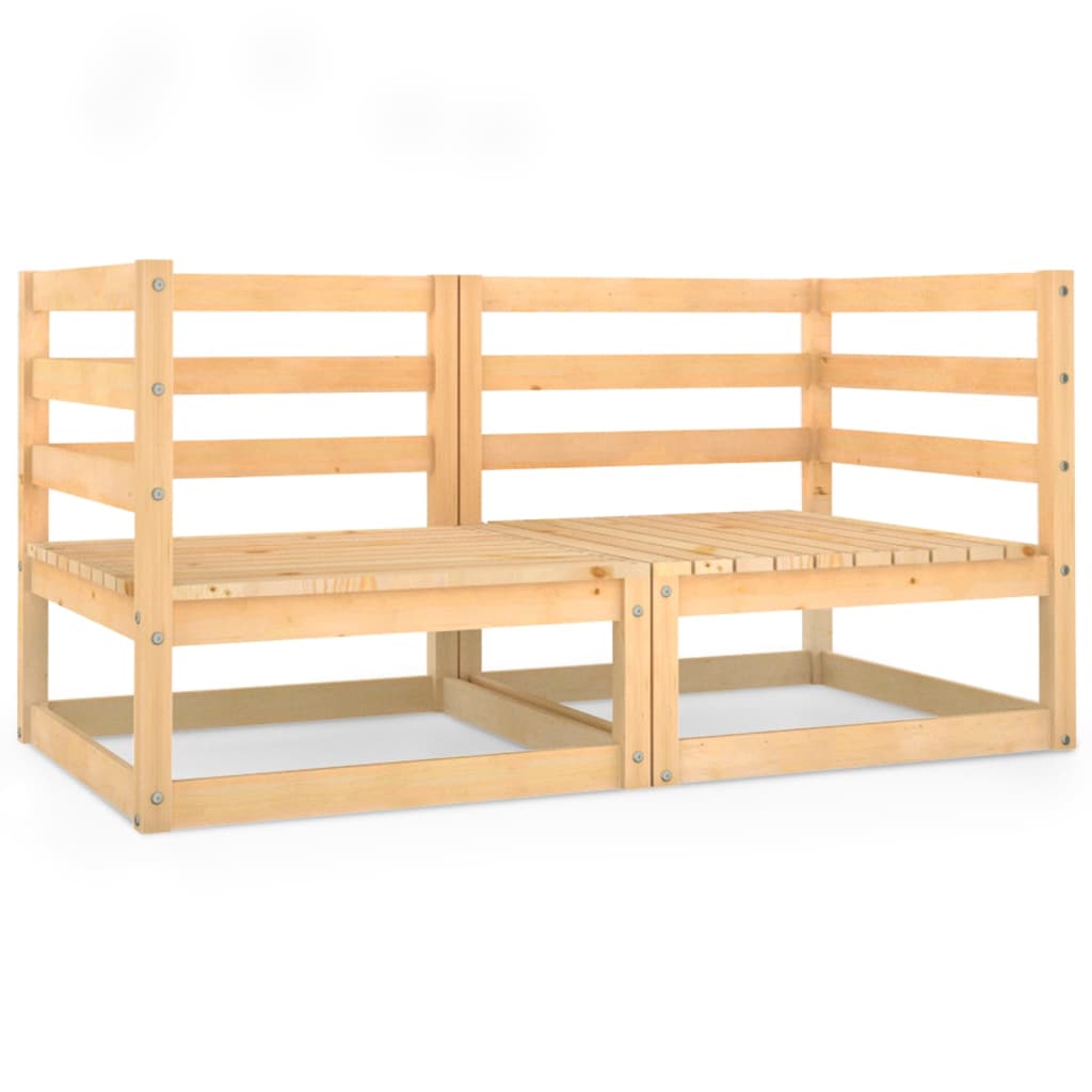 2-seater garden sofa made of solid pine wood