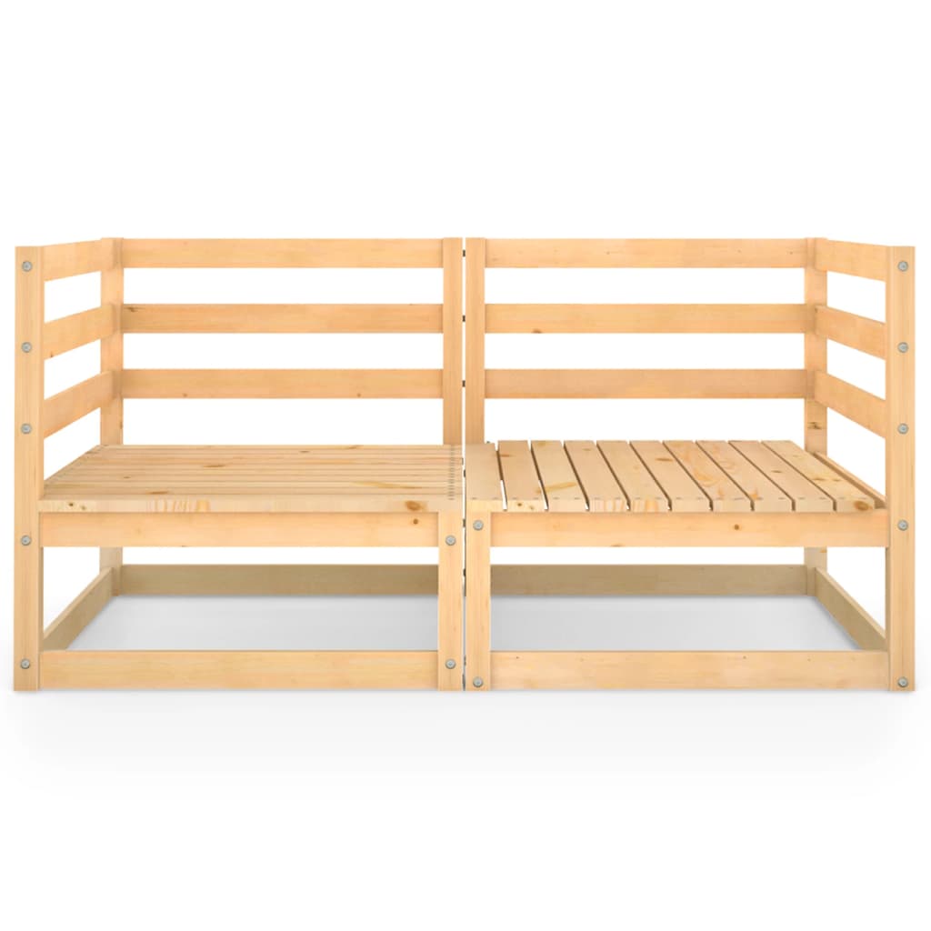 2-seater garden sofa made of solid pine wood