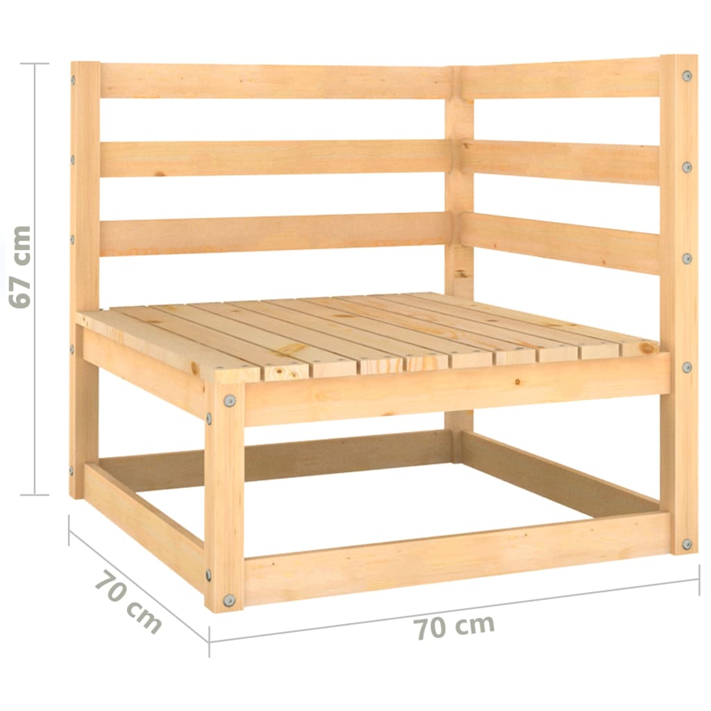 2-seater garden sofa made of solid pine wood