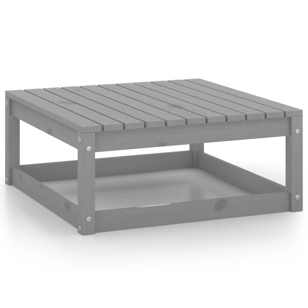 6-piece garden lounge set, grey, solid pine wood