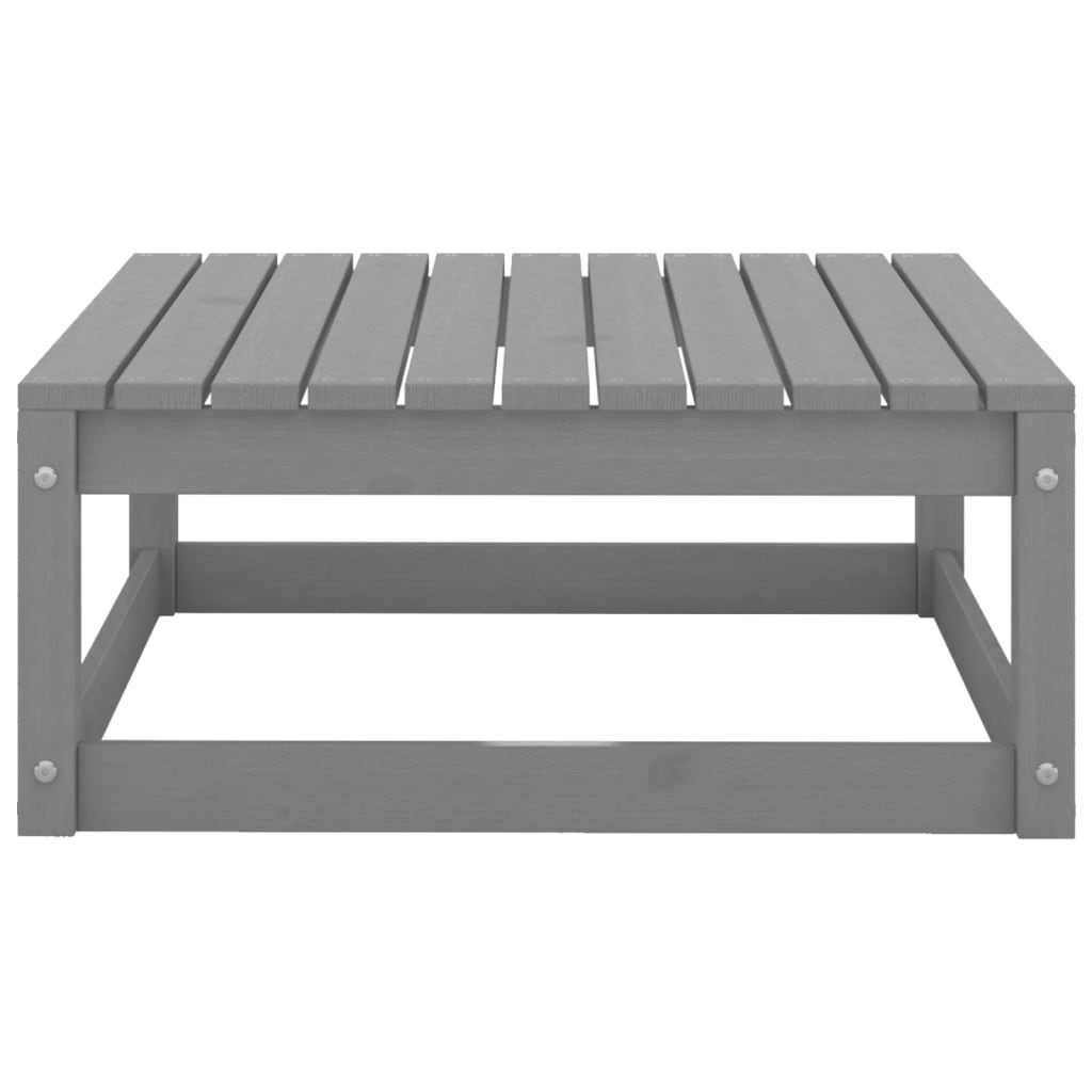 6-piece garden lounge set, grey, solid pine wood
