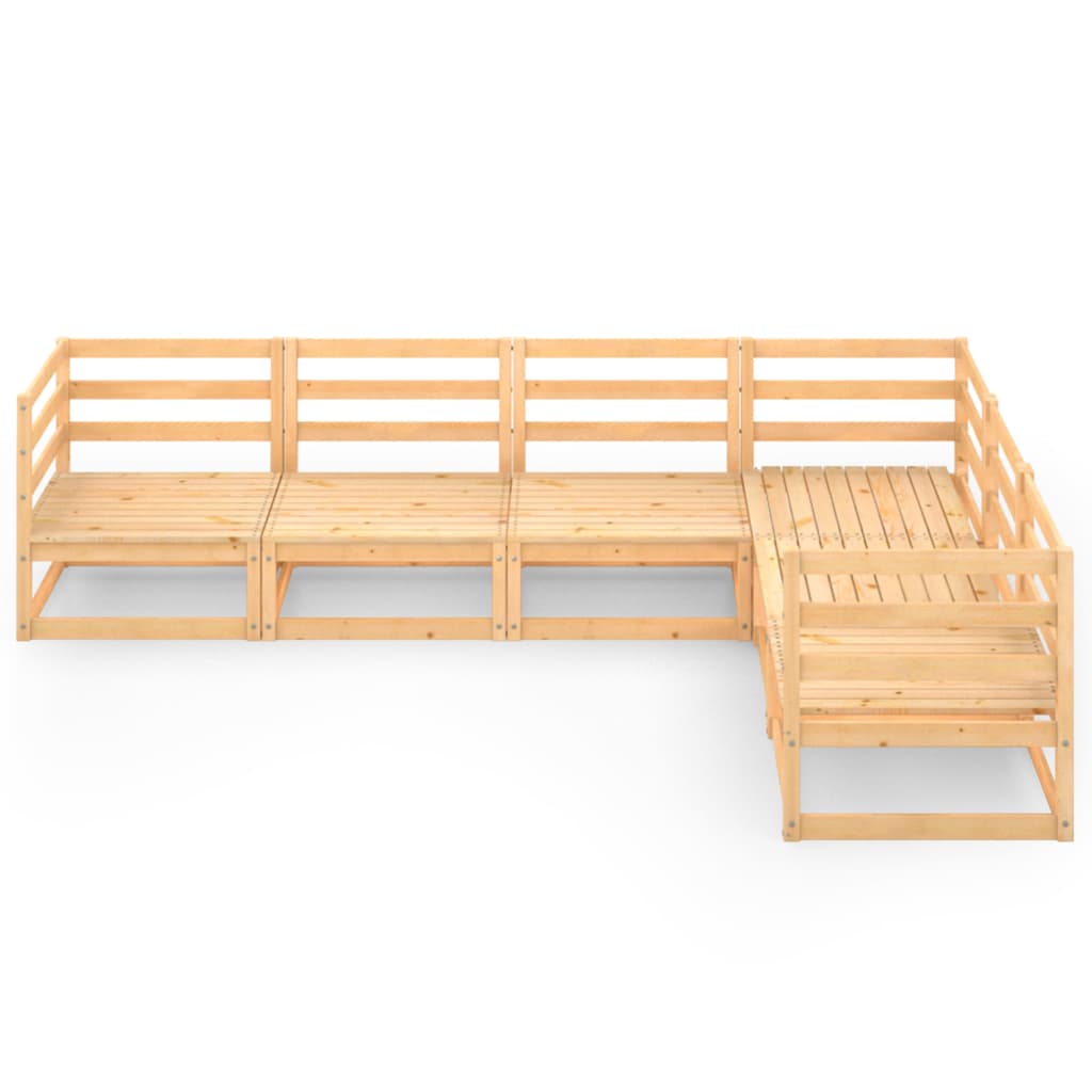 6-tlg. Garten-Lounge-Set Massivholz Kiefer