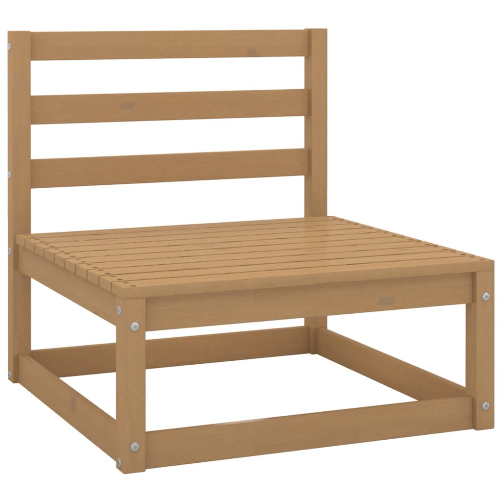 10-piece garden lounge set, honey brown, solid pine wood
