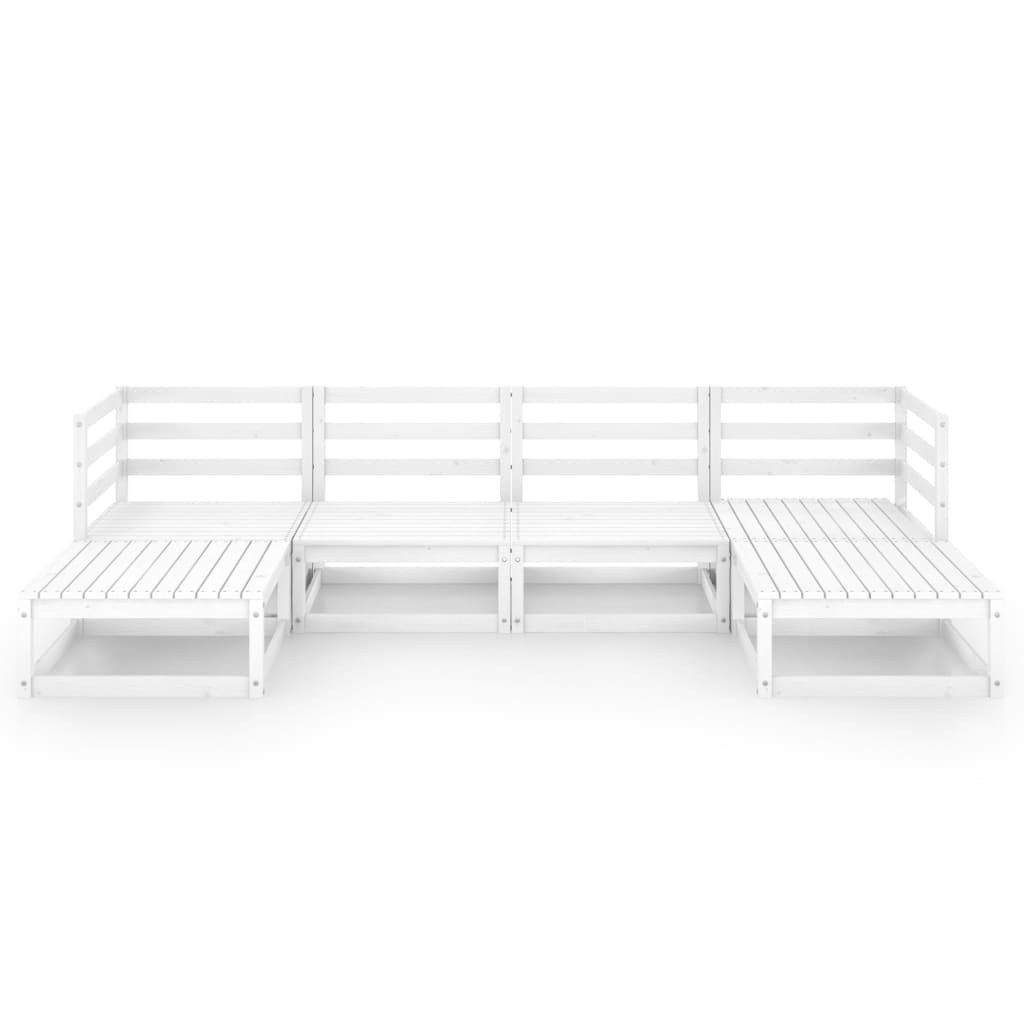 6-tlg. Garten-Lounge-Set Massivholz Kiefer