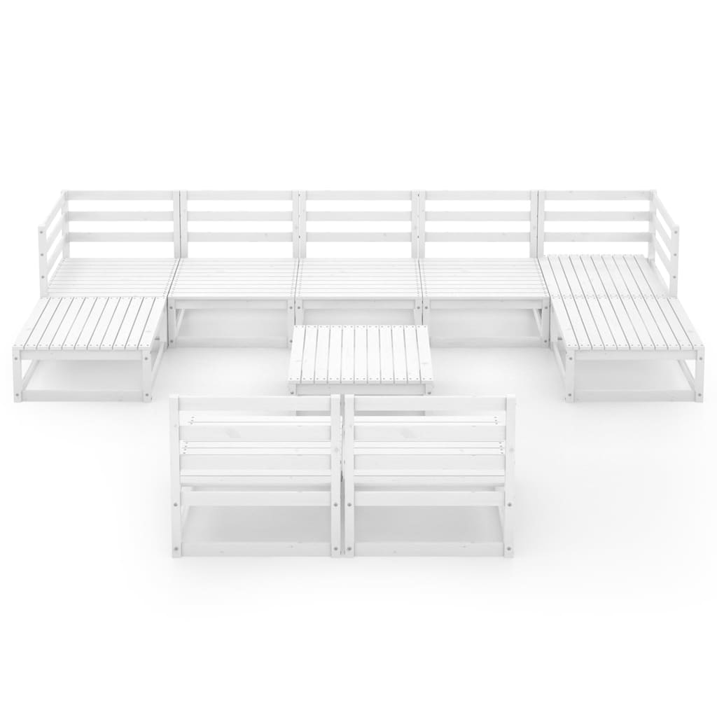10-tlg. Garten-Lounge-Set Massivholz Kiefer