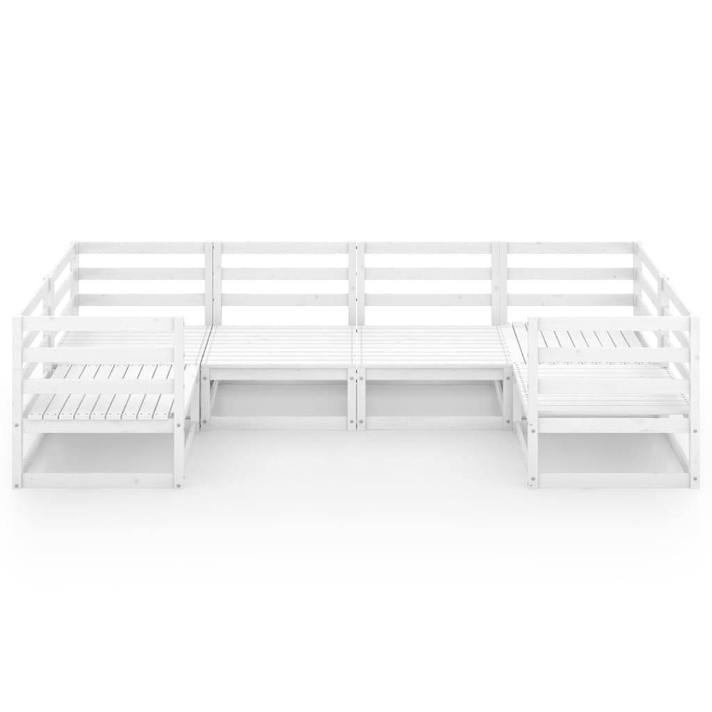 6-tlg. Garten-Lounge-Set Massivholz Kiefer