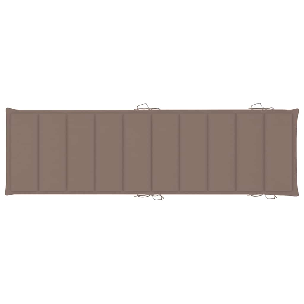 Sonnenliegen 2 Stk. mit Auflagen Massivholz Akazie