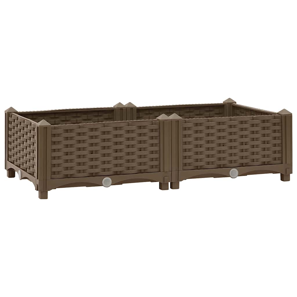 Jardinière surélevée 80x40x23 cm en polypropylène