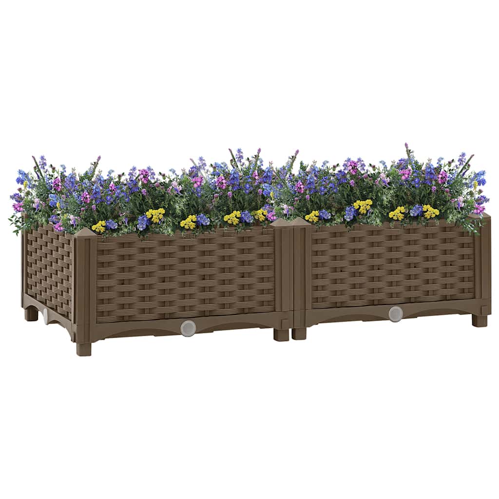 Jardinière surélevée 80x40x23 cm en polypropylène