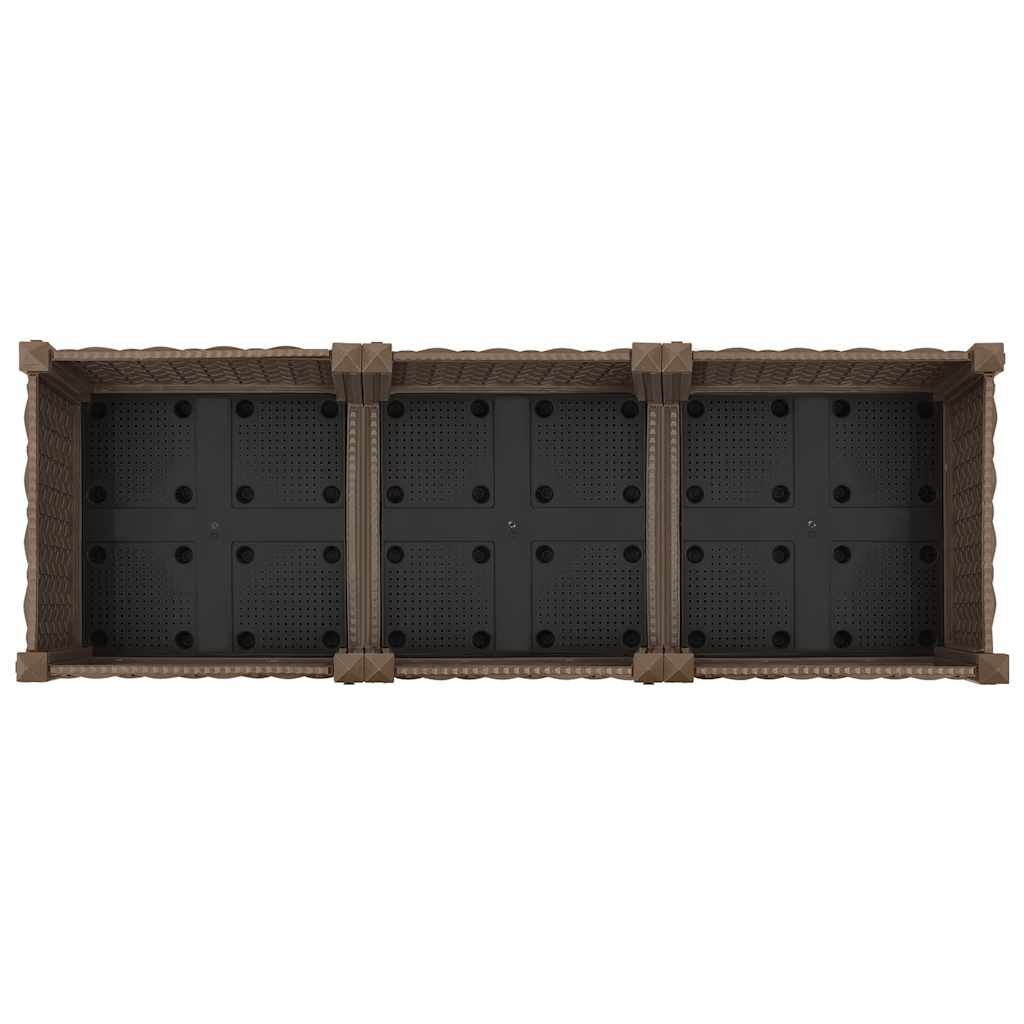 Jardinière surélevée 120x40x23 cm en polypropylène