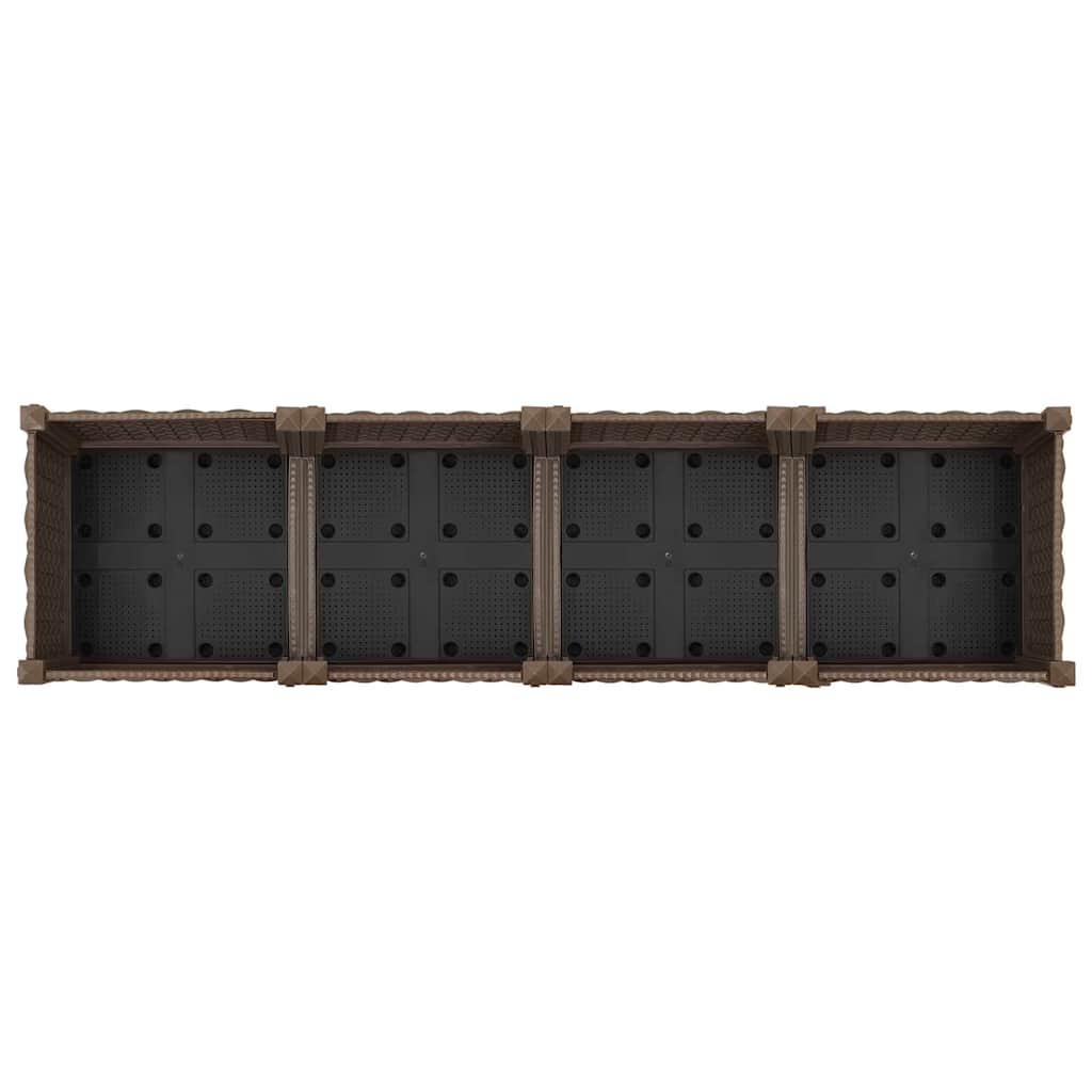 Jardinière surélevée 160x40x23 cm en polypropylène