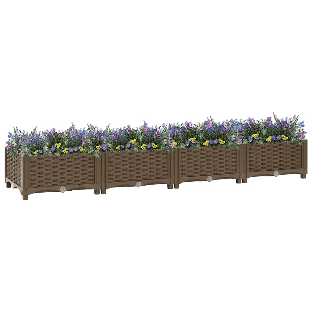 Jardinière surélevée 160x40x23 cm en polypropylène