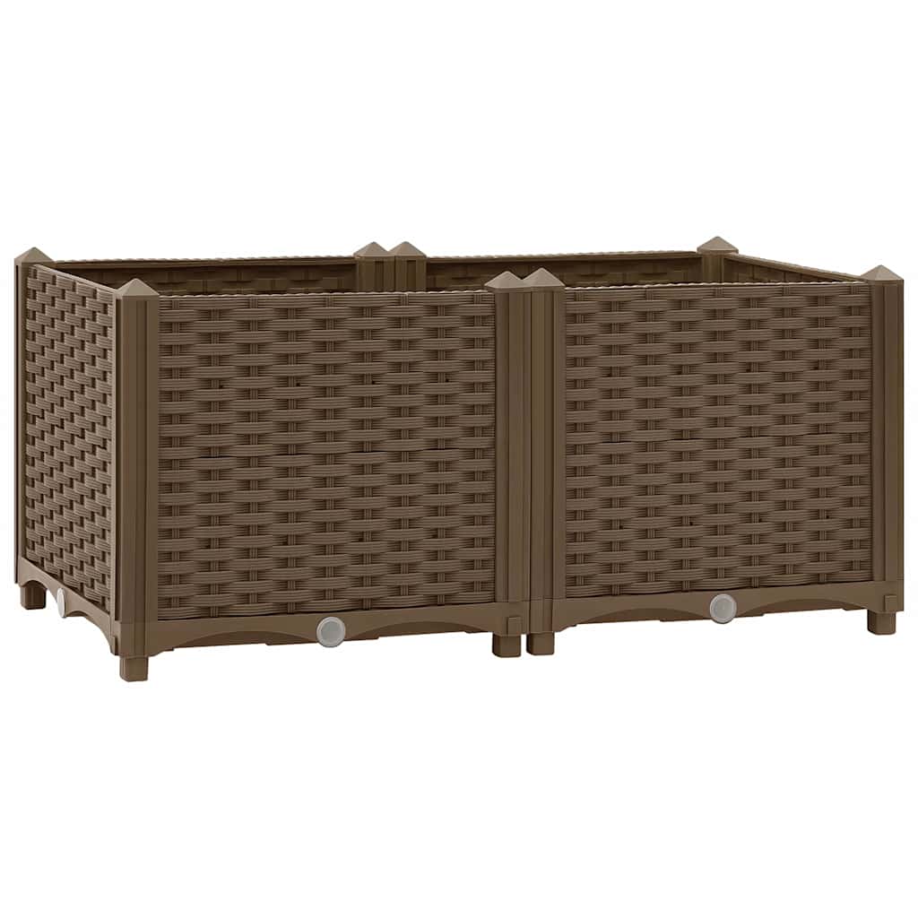 Jardinière surélevée 80x40x38 cm en polypropylène