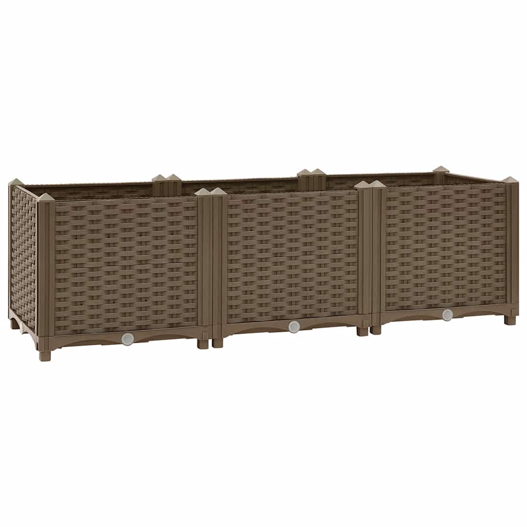 Jardinière surélevée 120x40x38 cm en polypropylène