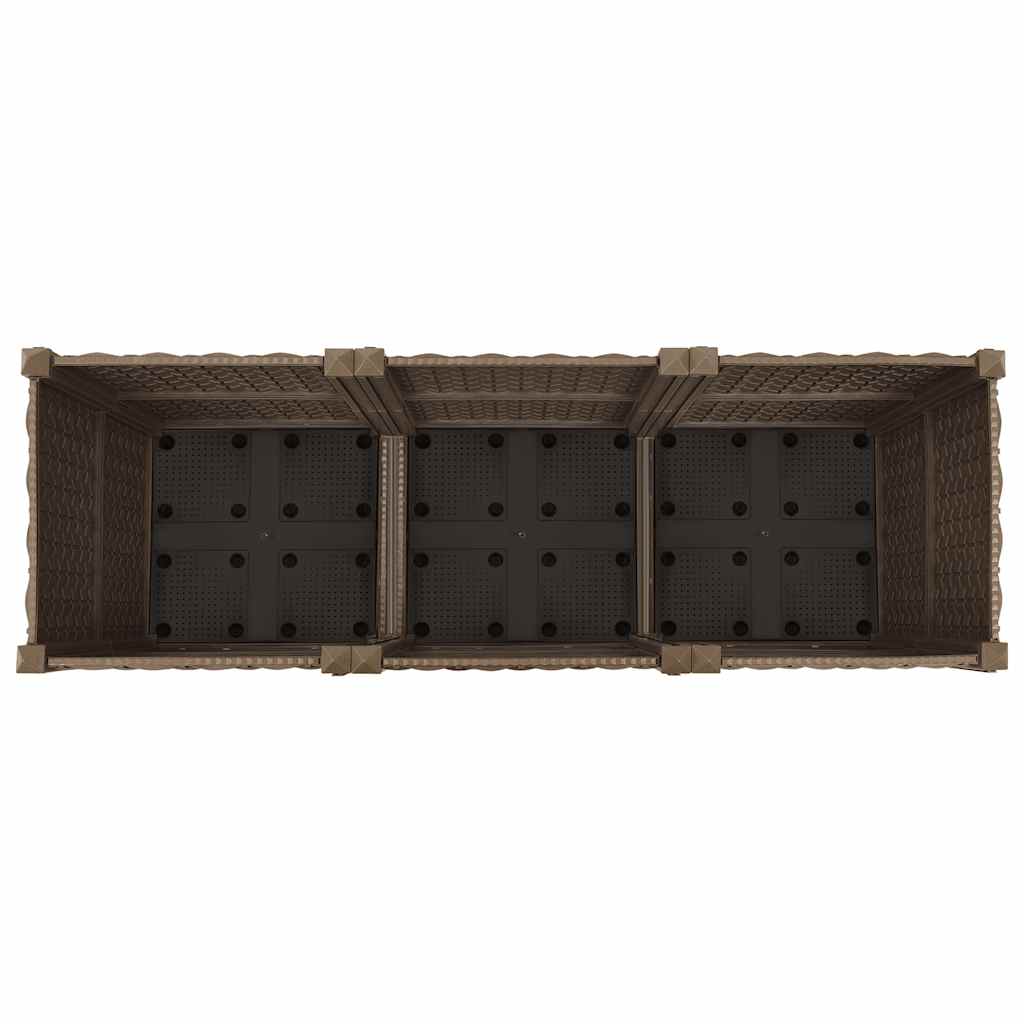 Jardinière surélevée 120x40x38 cm en polypropylène