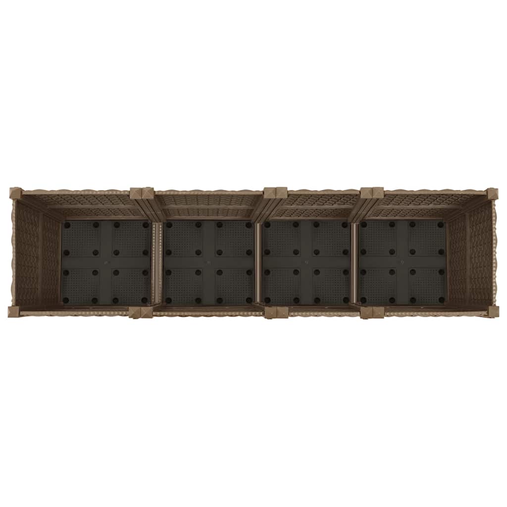 Jardinière surélevée 160x40x38 cm en polypropylène