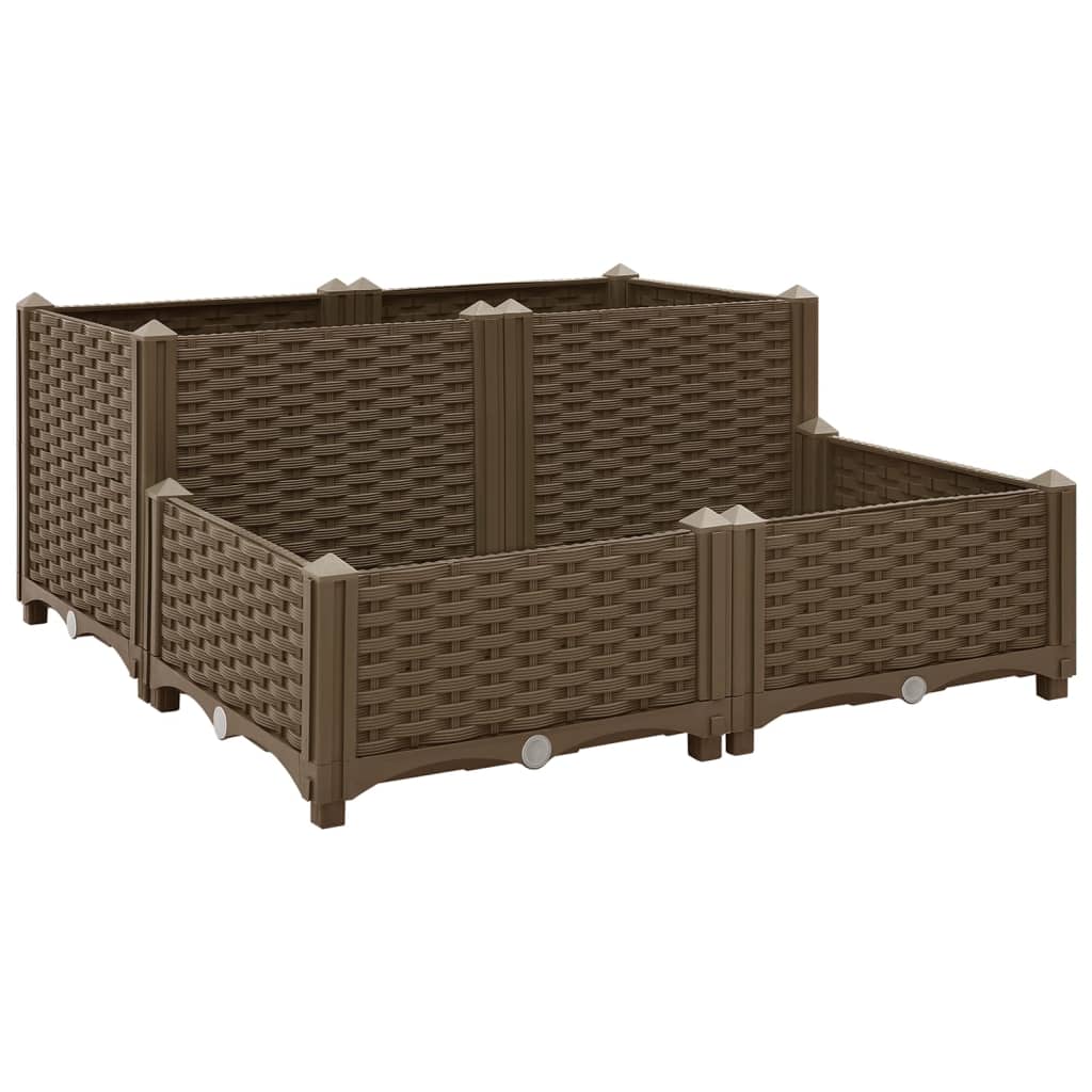 Jardinière surélevée 80x80x38 cm en polypropylène