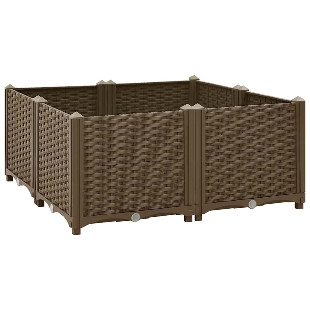 Jardinière surélevée 80x80x38 cm en polypropylène