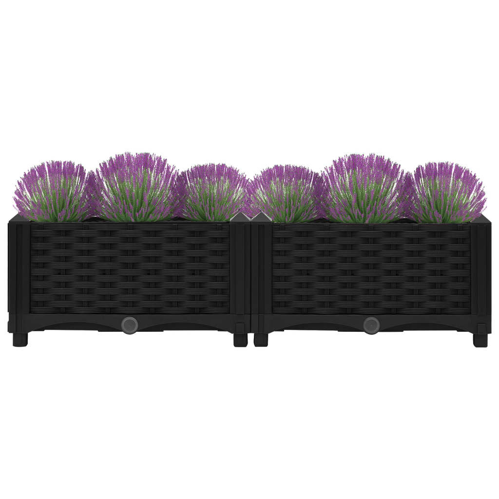 Jardinière surélevée 80x40x23 cm en polypropylène