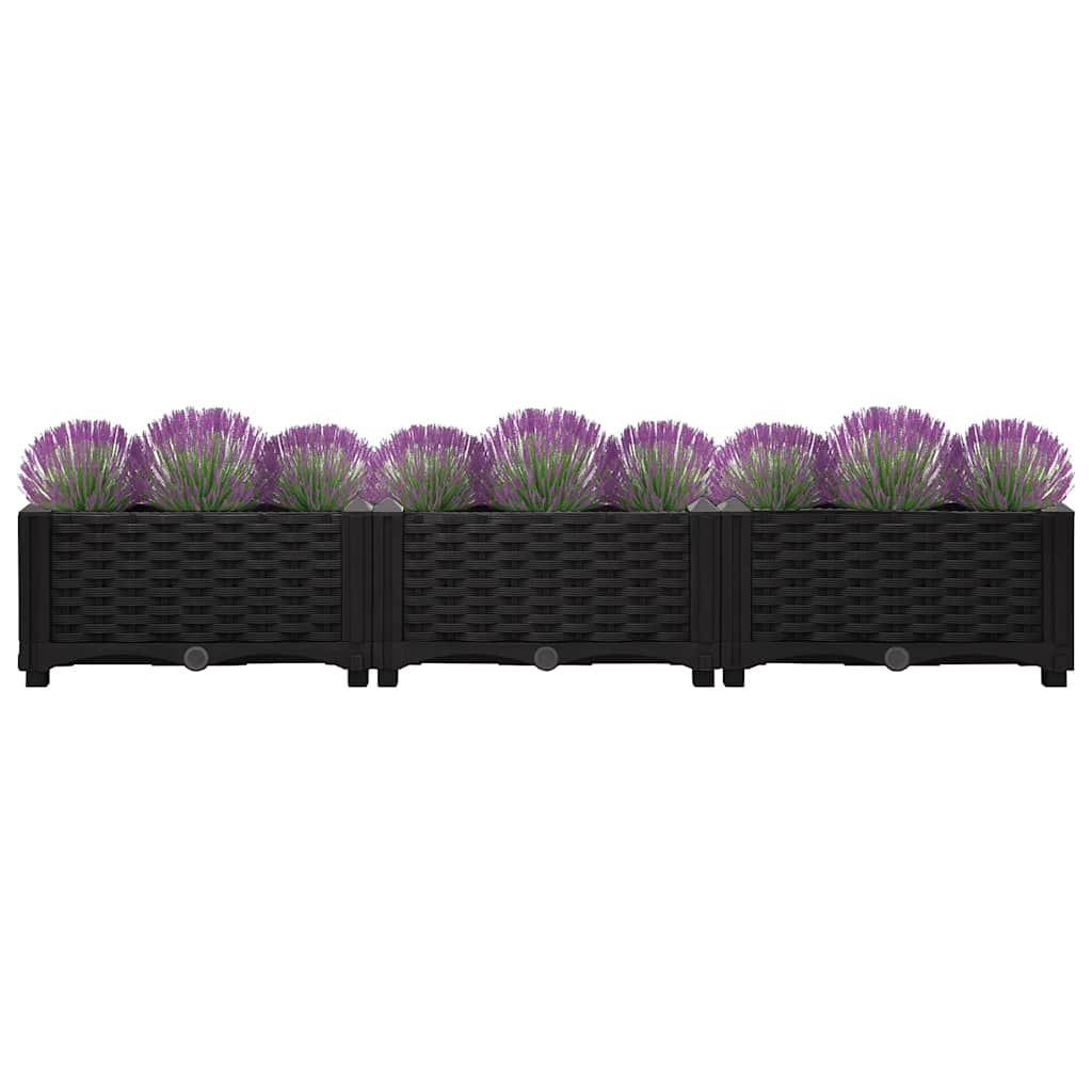 Jardinière surélevée 120x40x23 cm en polypropylène