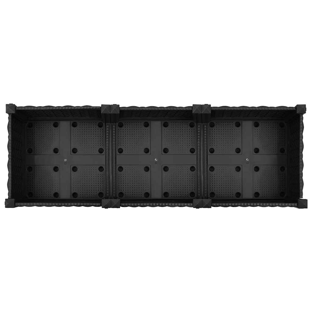 Jardinière surélevée 120x40x23 cm en polypropylène