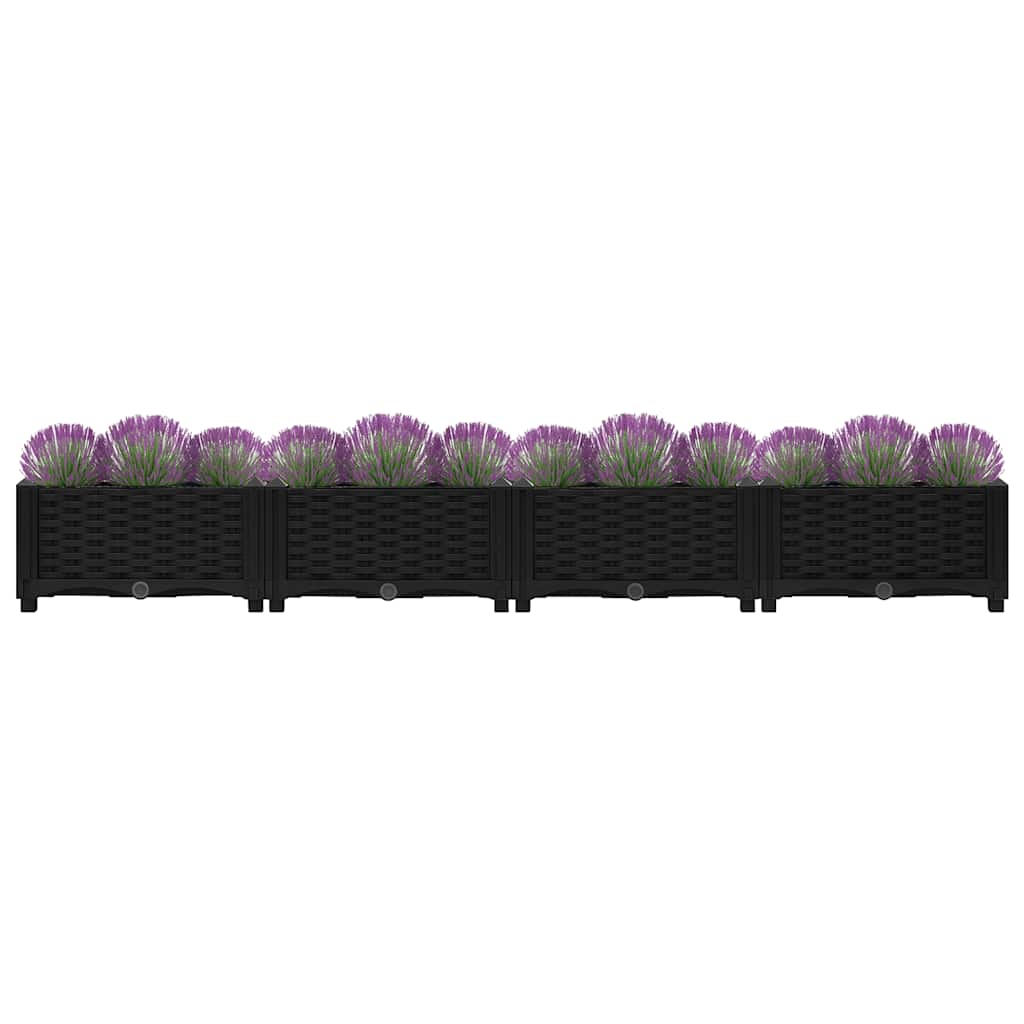 Jardinière surélevée 160x40x23 cm en polypropylène