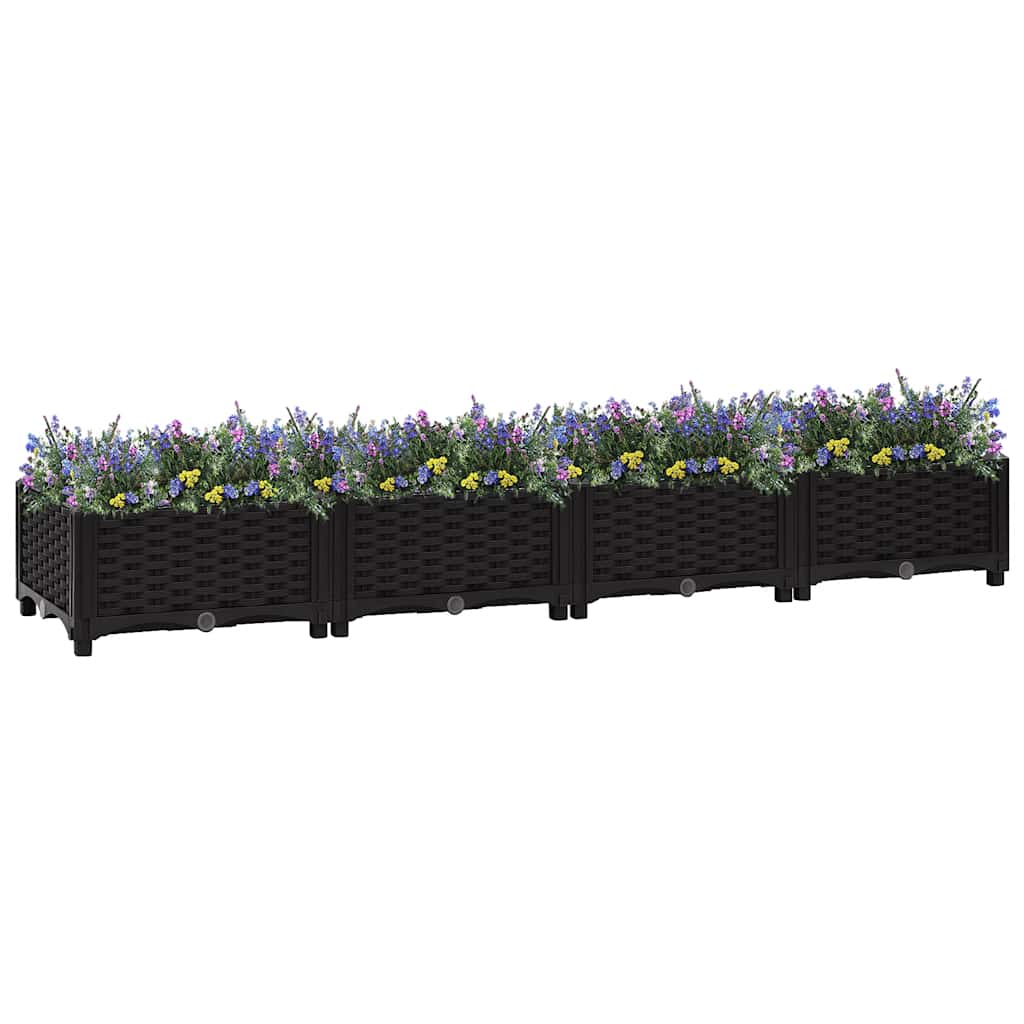 Jardinière surélevée 160x40x23 cm en polypropylène