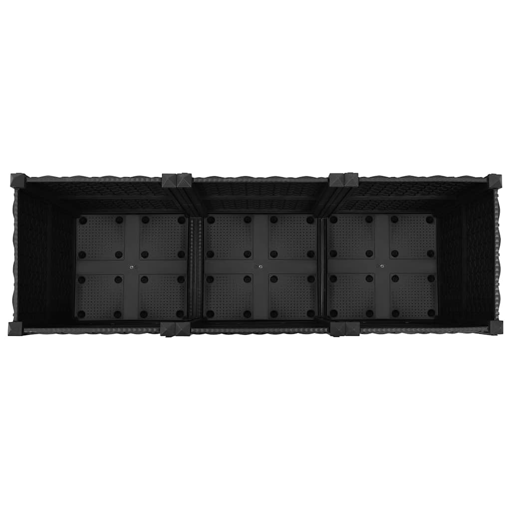Jardinière surélevée 120x40x38 cm en polypropylène
