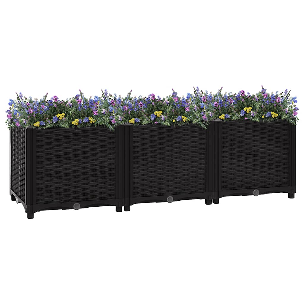Jardinière surélevée 120x40x38 cm en polypropylène