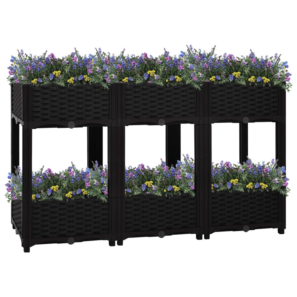 Jardinière surélevée 120x40x71 cm en polypropylène