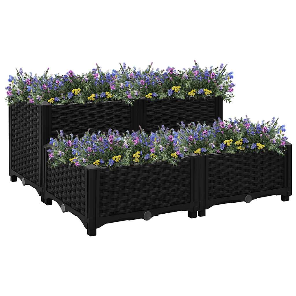 Jardinière surélevée 80x80x38 cm en polypropylène
