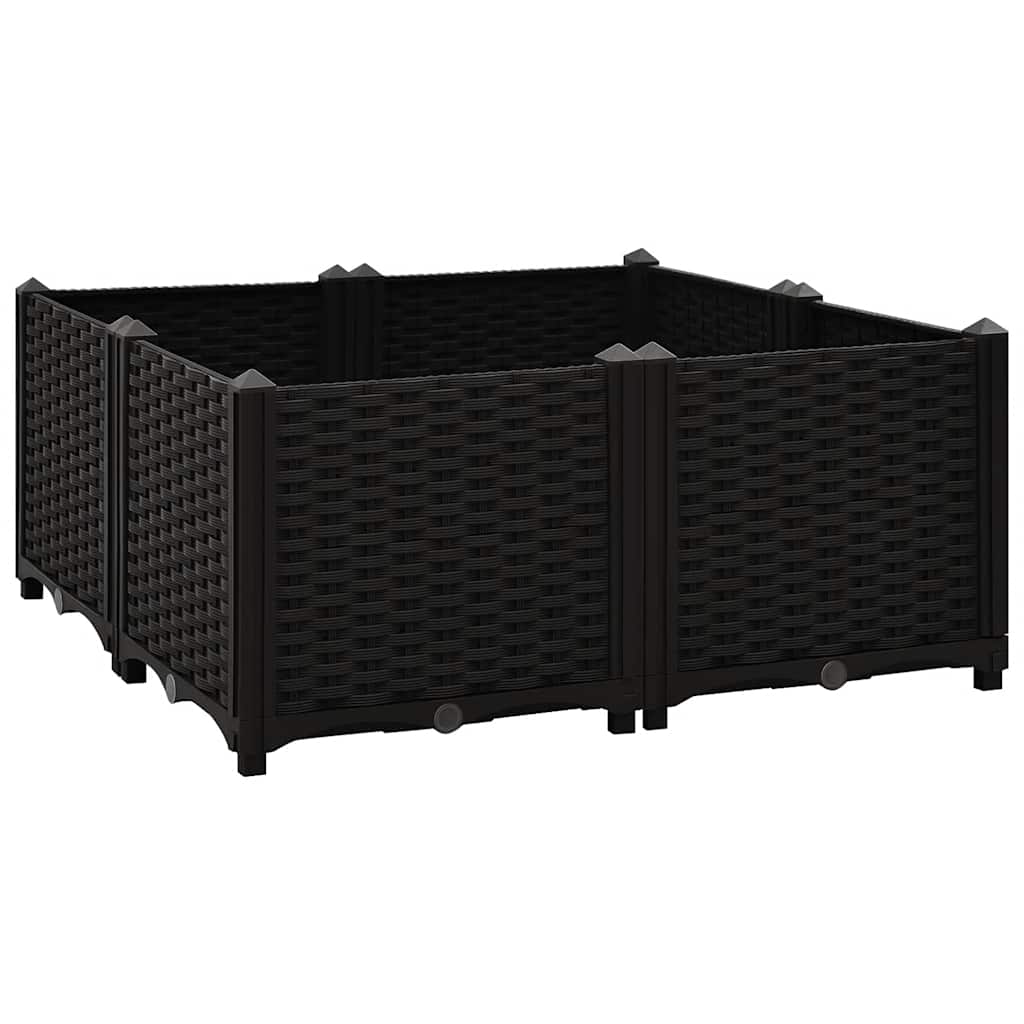 Jardinière surélevée 80x80x38 cm en polypropylène