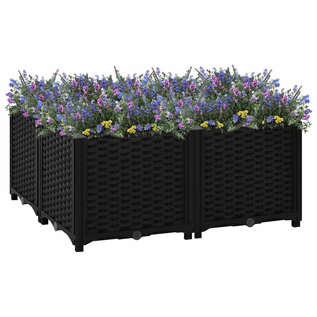 Jardinière surélevée 80x80x38 cm en polypropylène