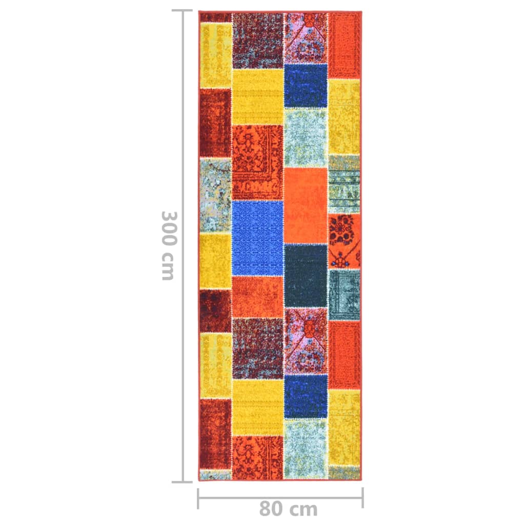 Teppichläufer Mehrfarbig 80x300 cm