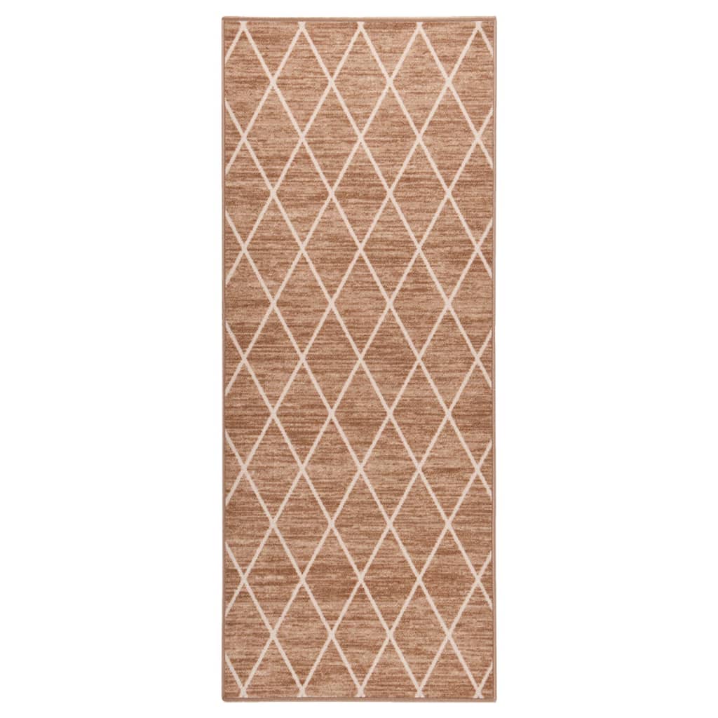 Teppichläufer Hellbraun 80x250 cm
