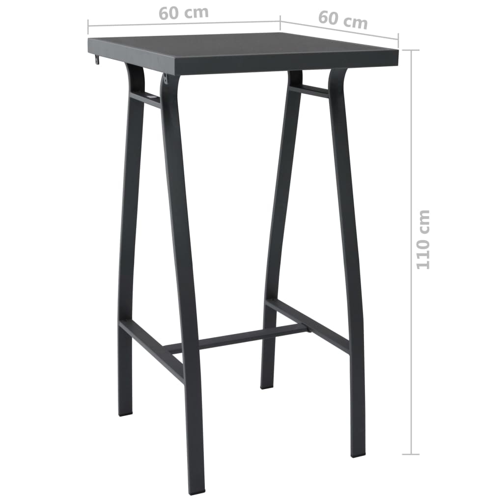 5-piece garden bar set black