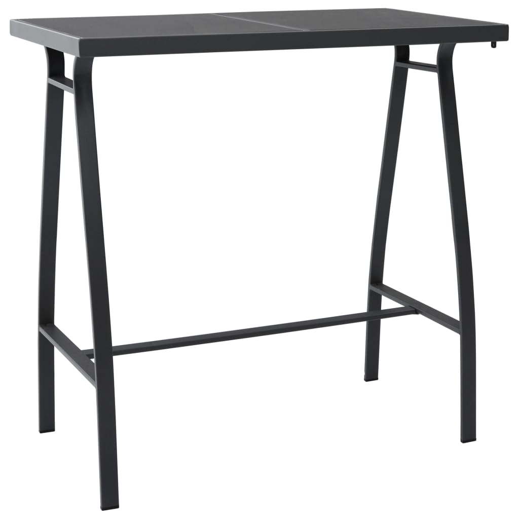 5-tlg. Gartenbar-Set Schwarz und Grau