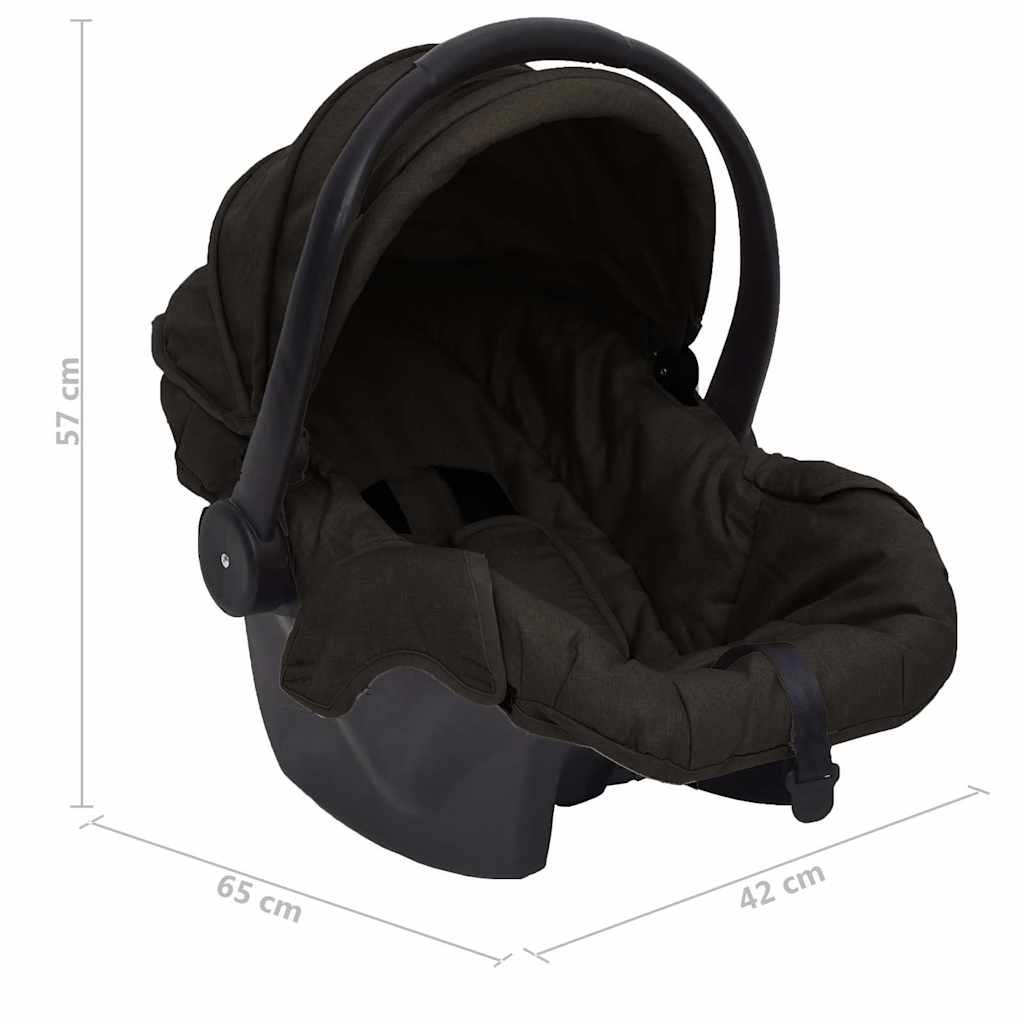 3-in-1 Kinderwagen Anthrazit Stahl