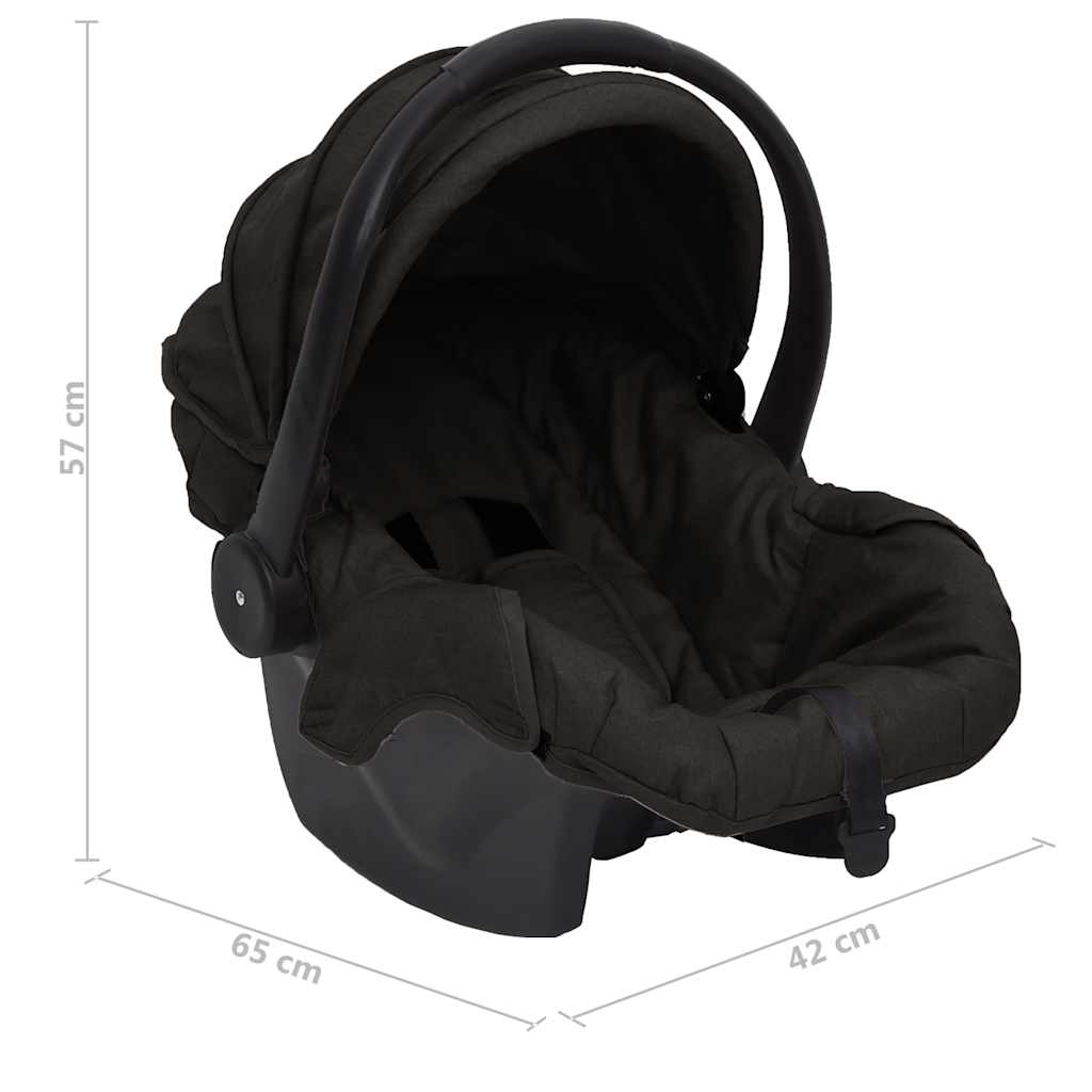 3-in-1 Kinderwagen Anthrazit Stahl