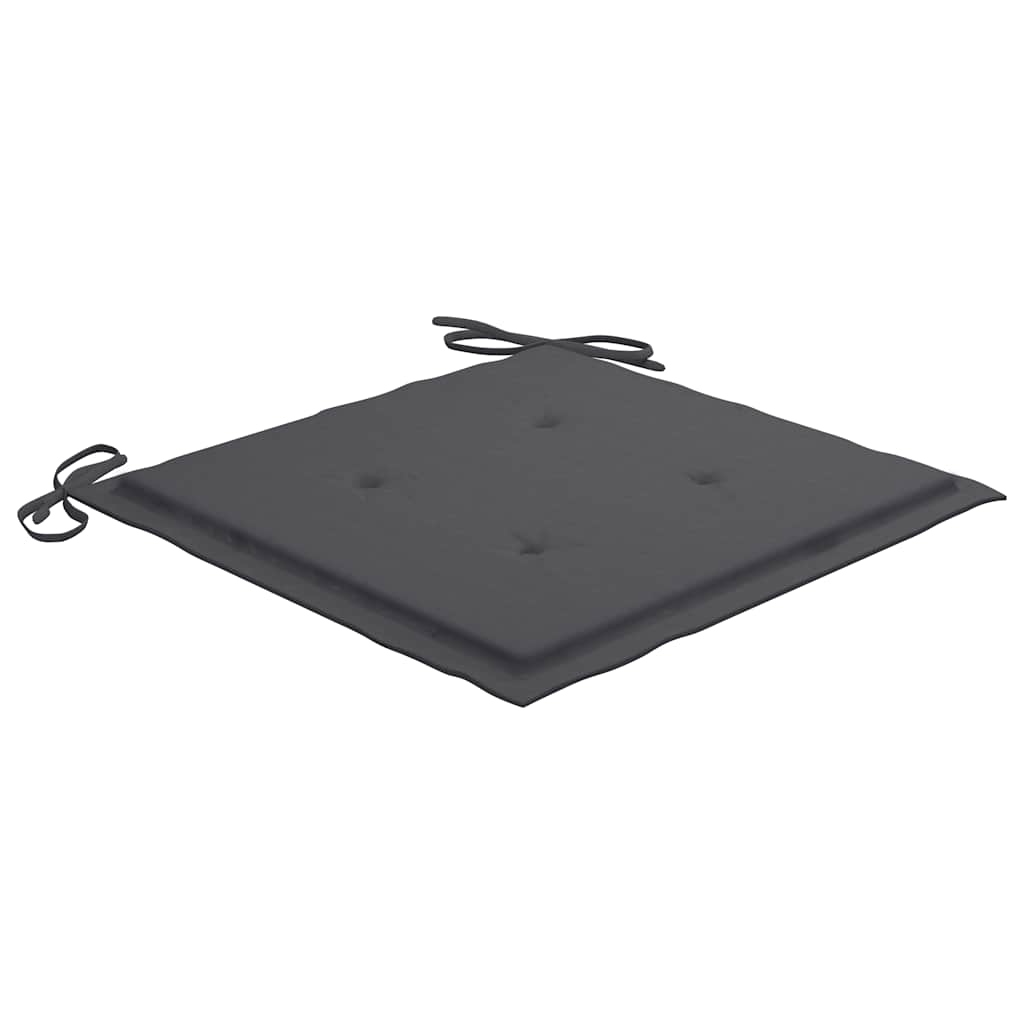 Lot de 6 chaises de jardin avec coussins en teck massif