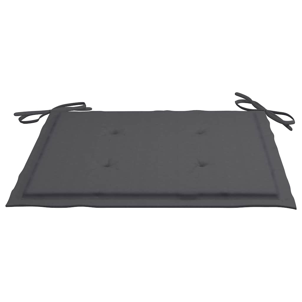 Lot de 6 chaises de jardin avec coussins en teck massif