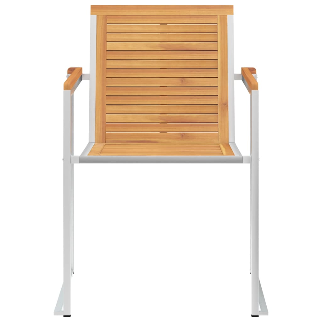 Lot de 6 chaises de jardin avec coussins en teck massif