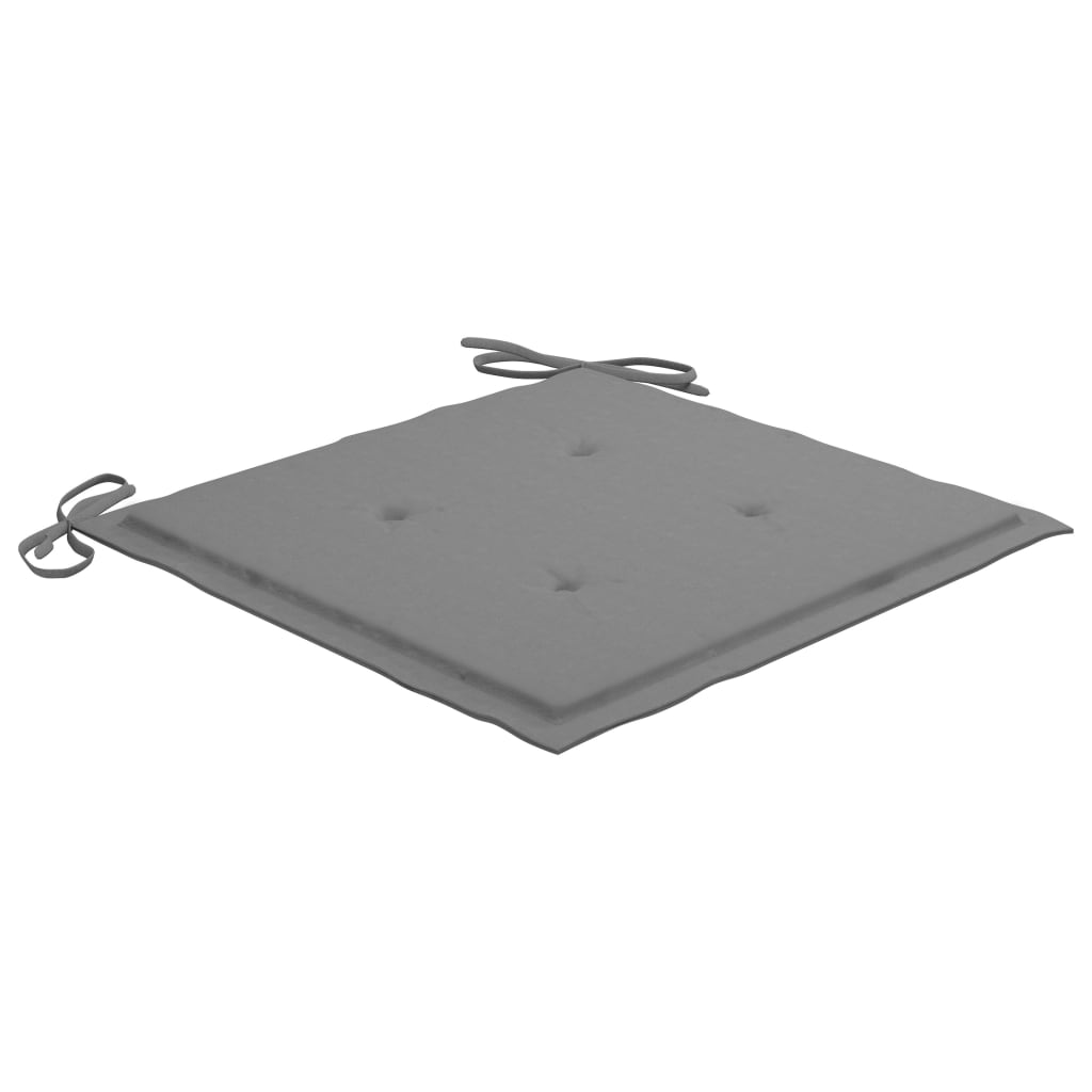 Lot de 6 chaises de jardin avec coussins en teck massif