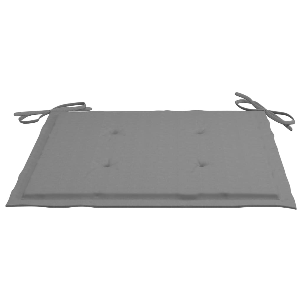 Lot de 6 chaises de jardin avec coussins en teck massif